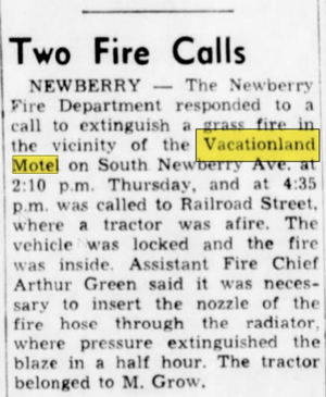 Vacationland Motel (Carousel Motel) - Sept 1961 Grass Fire